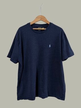 Polo Ralph Lauren T Shirt Navy Blue Classic Logo Tee Casual Basic